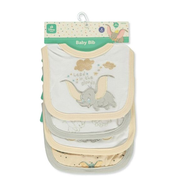 Disney Baby Dumbo 4-Pack Bib Set - NWT - Picture 1 of 2